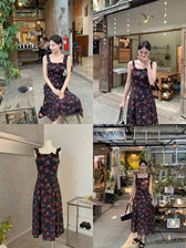 Floral Square Neck Ruffle Sleeveless Maxi Dress 11