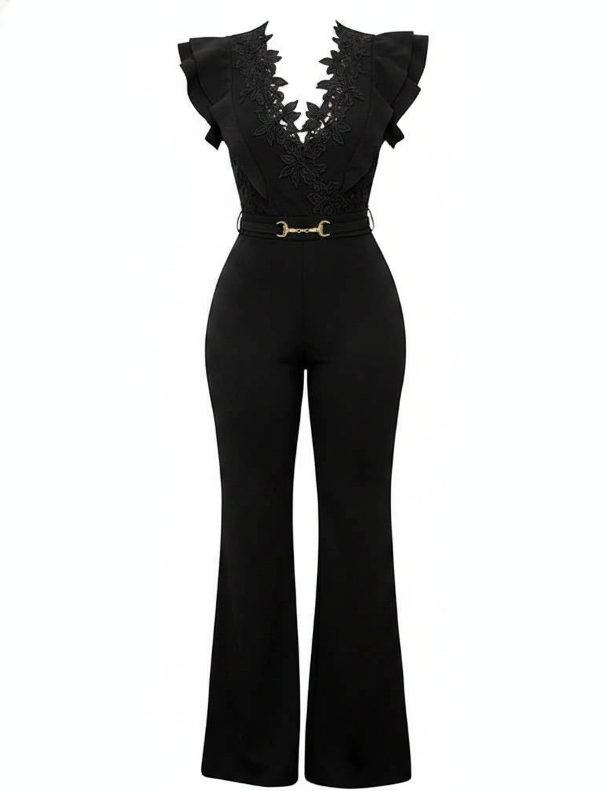 Elegant Black Jumpsuit for Women | Tailored Fit & Comfortable Fabric