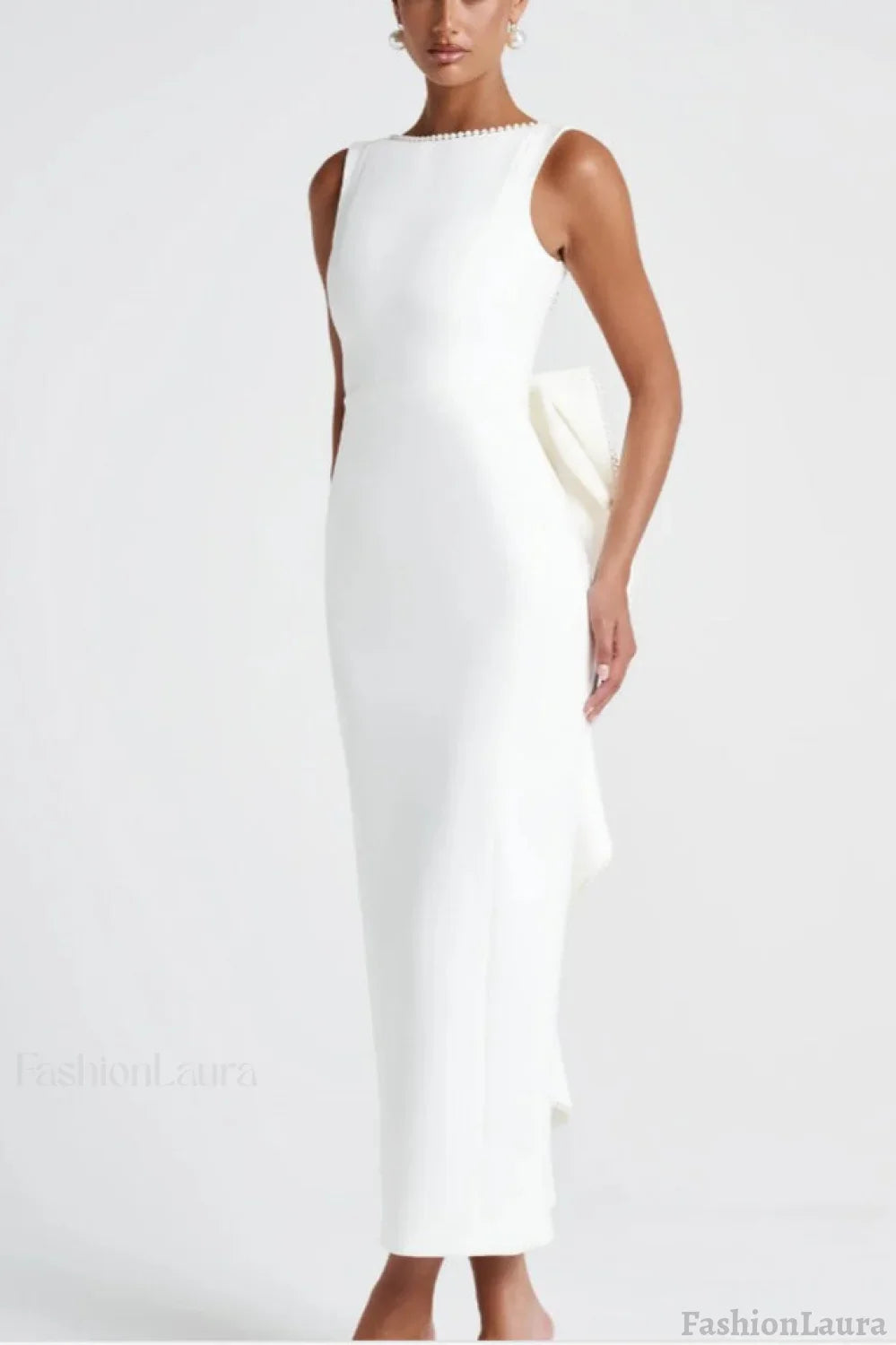 Elegant Bow Slim Fit Party Dress