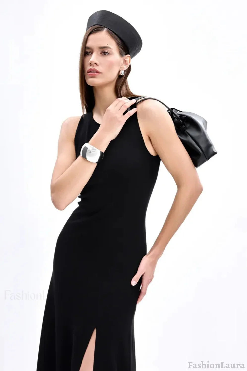 Elegant Knit Sleeveless Sweater Dress