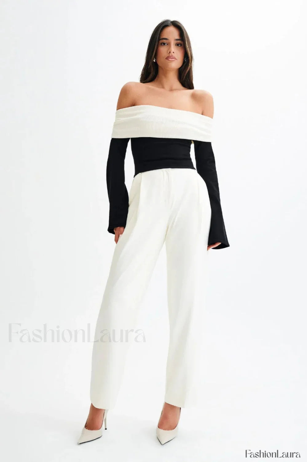 Elegant Off Shoulder Knit Sweater