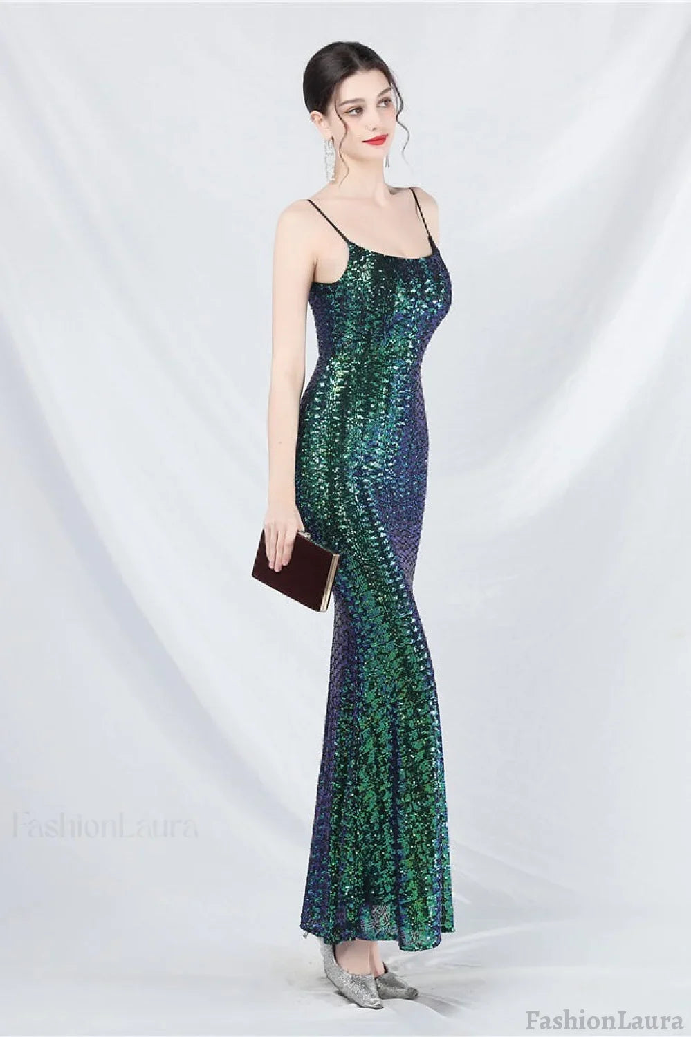 Elegant Sequin Cami Maxi Dress