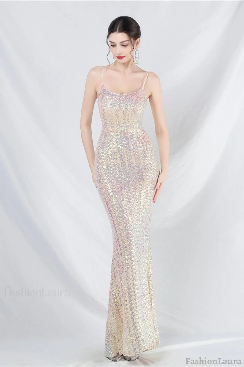 Elegant Sequin Cami Maxi Dress