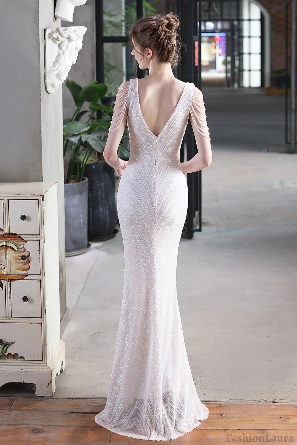 Elegant Sequin Mermaid Party Dress