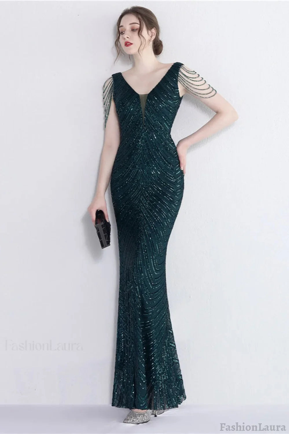 Elegant Sequin Mermaid Party Dress