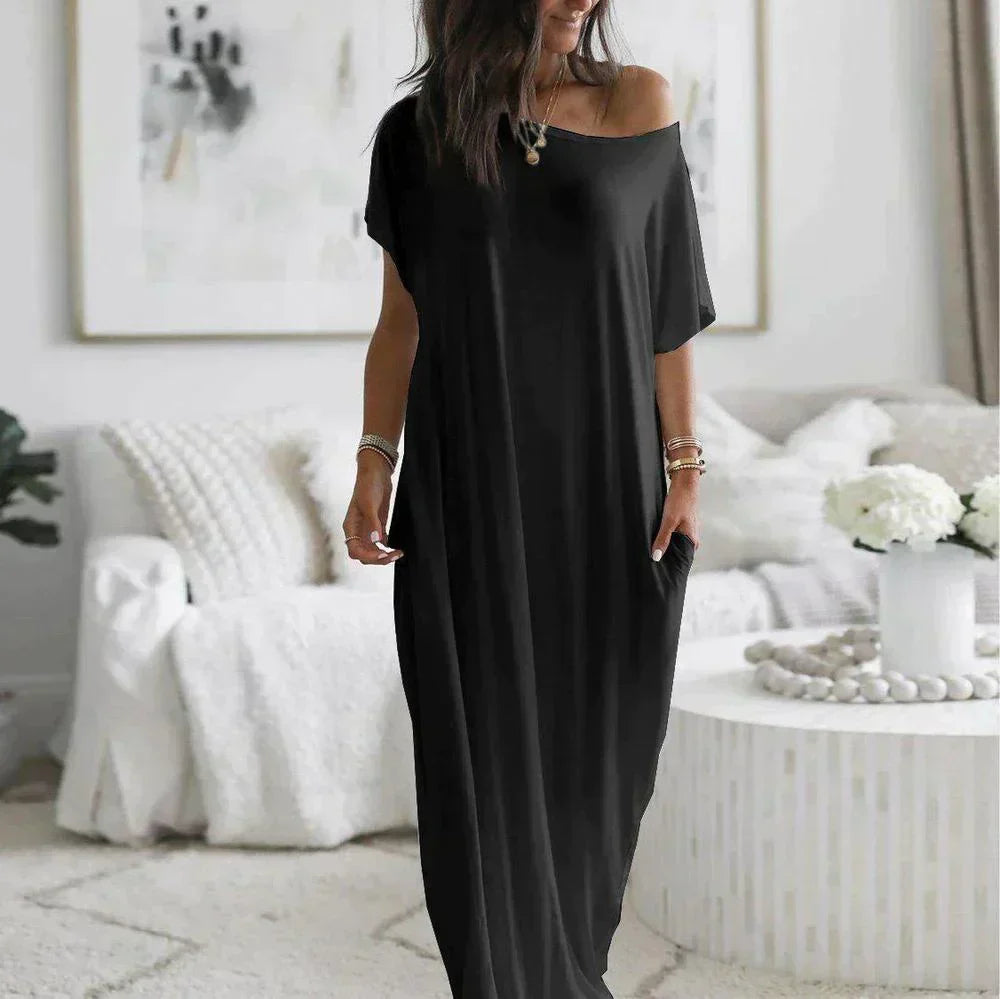 Ana Minimalist María Maxi Shirt Dress Chic Silhouette Collection