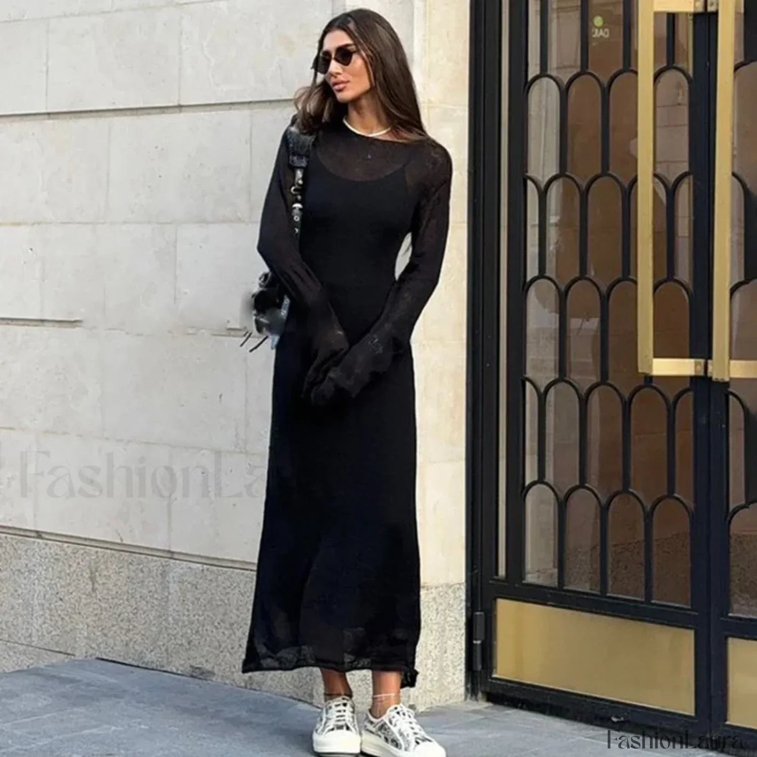 Elegant Solid Knit Beach Cover Up