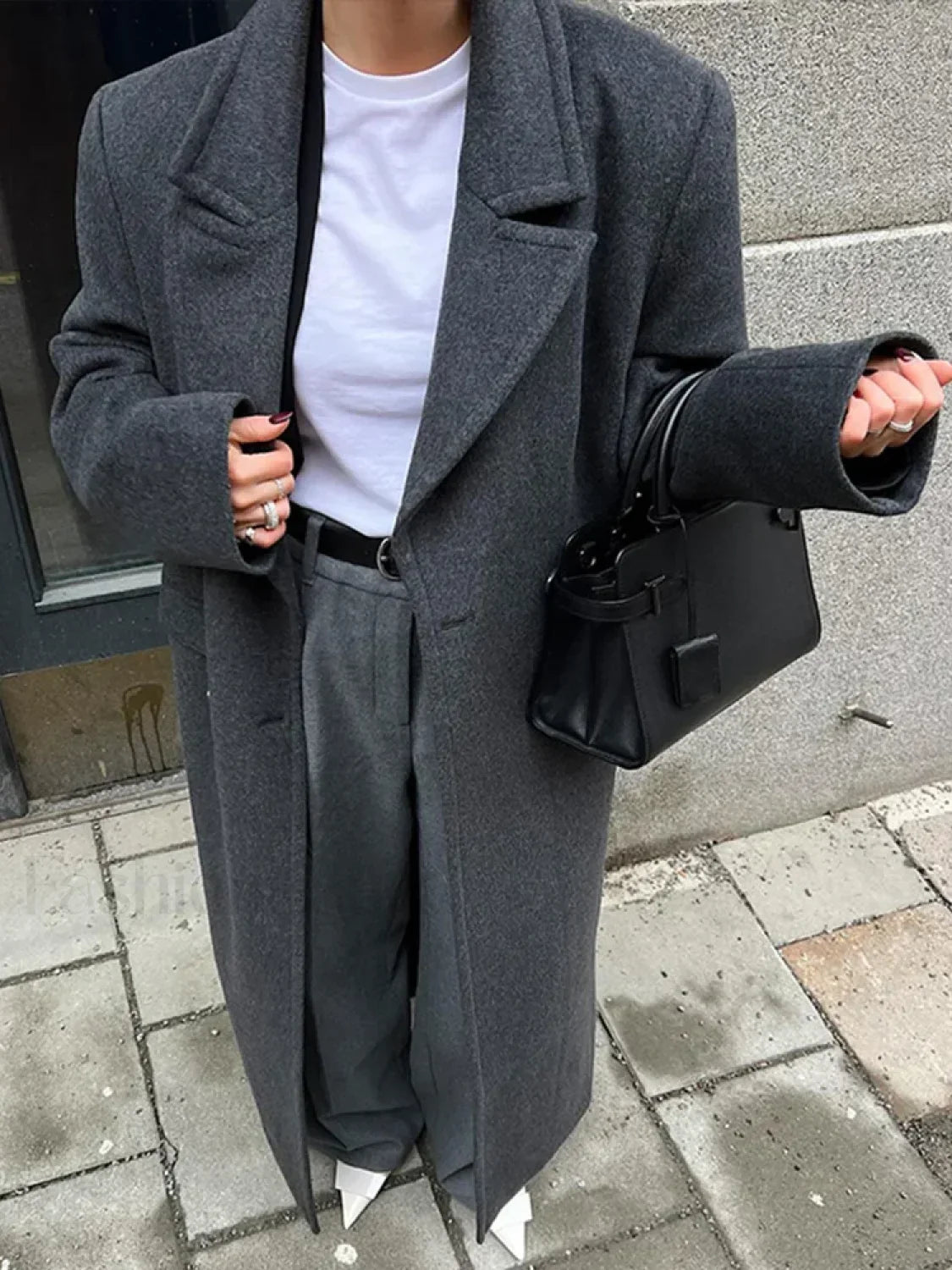 Elegant Women's Woolen Overcoat Double Breasted Overcoats