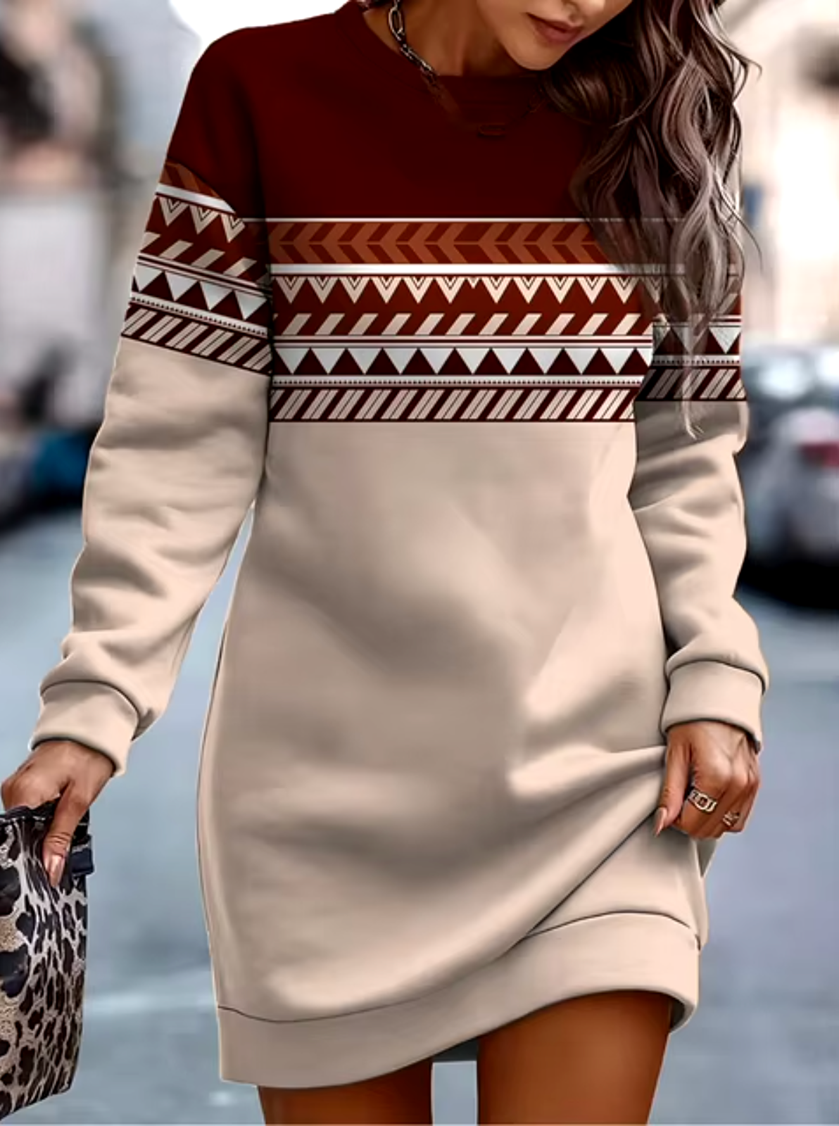 Yadira Exclusive Sweater Dress Statement Occasion Edit