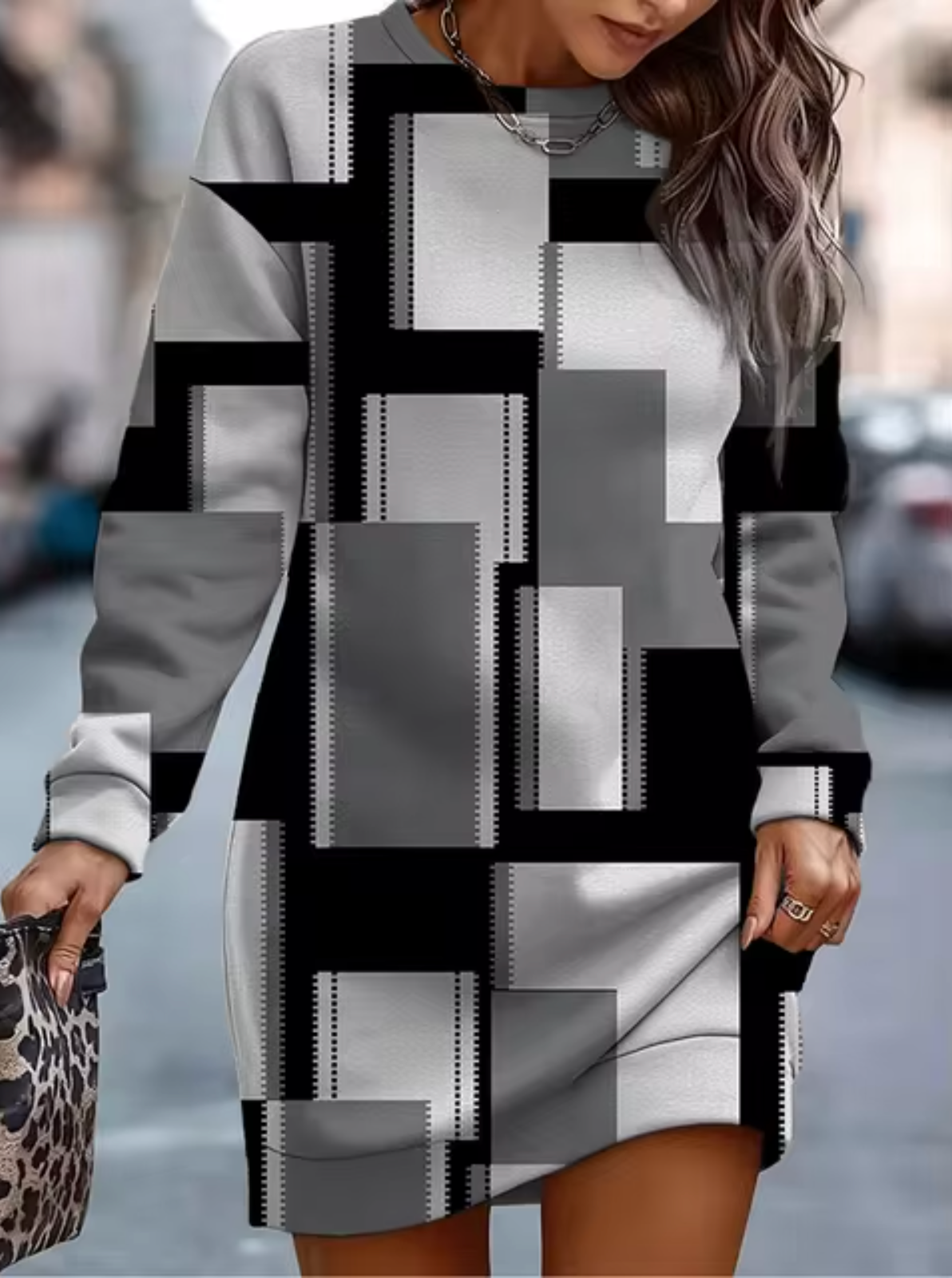 Yadira Exclusive Sweater Dress Statement Occasion Edit