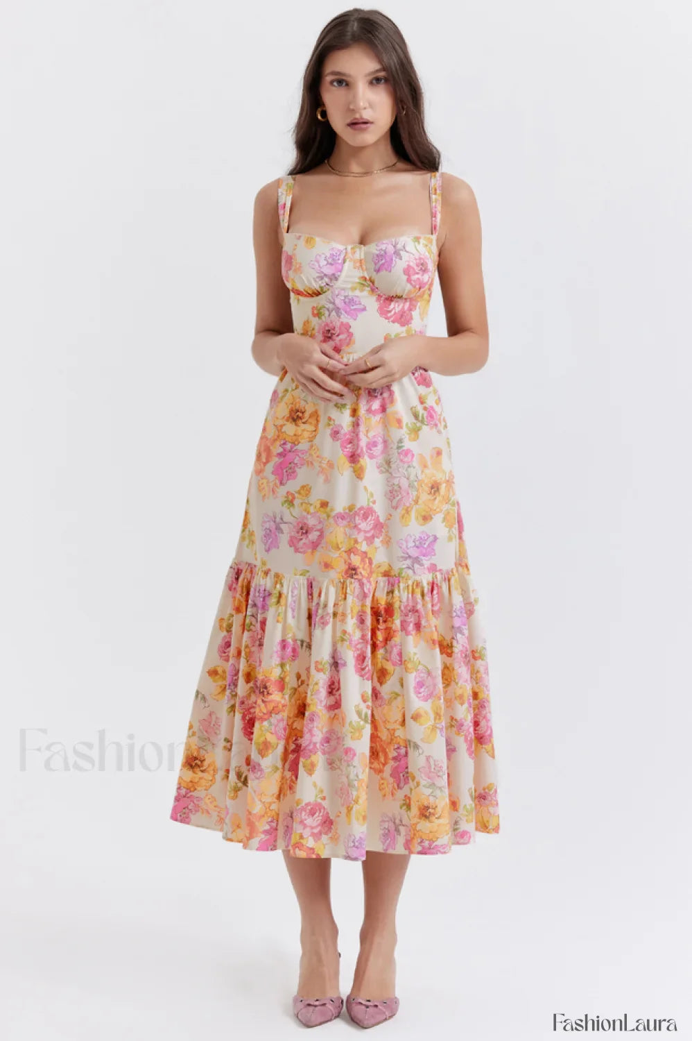Elia Floral Stylish Midi Sundress