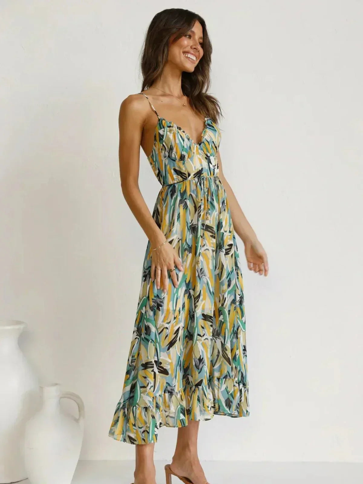Statement Lorena Premium Chiffon Midi Dress Elevated Occasion Wear