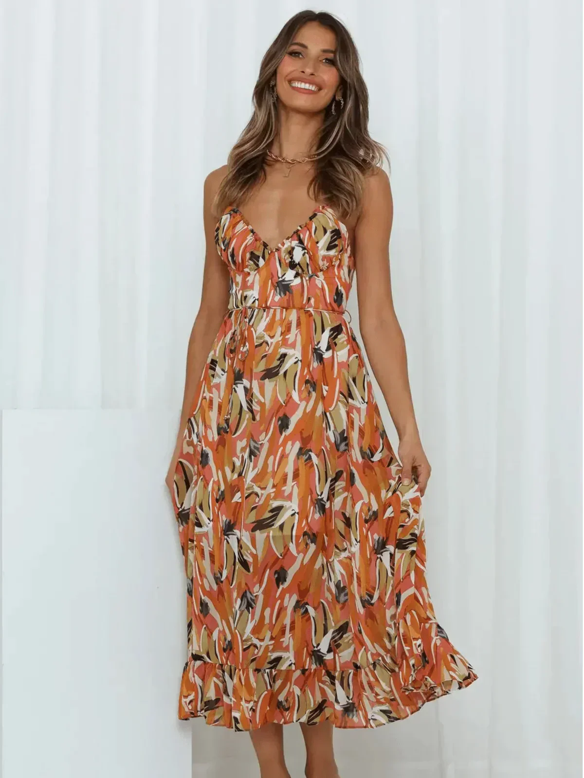 Exclusive Samantha Colorful Midi Dress Boutique Collection