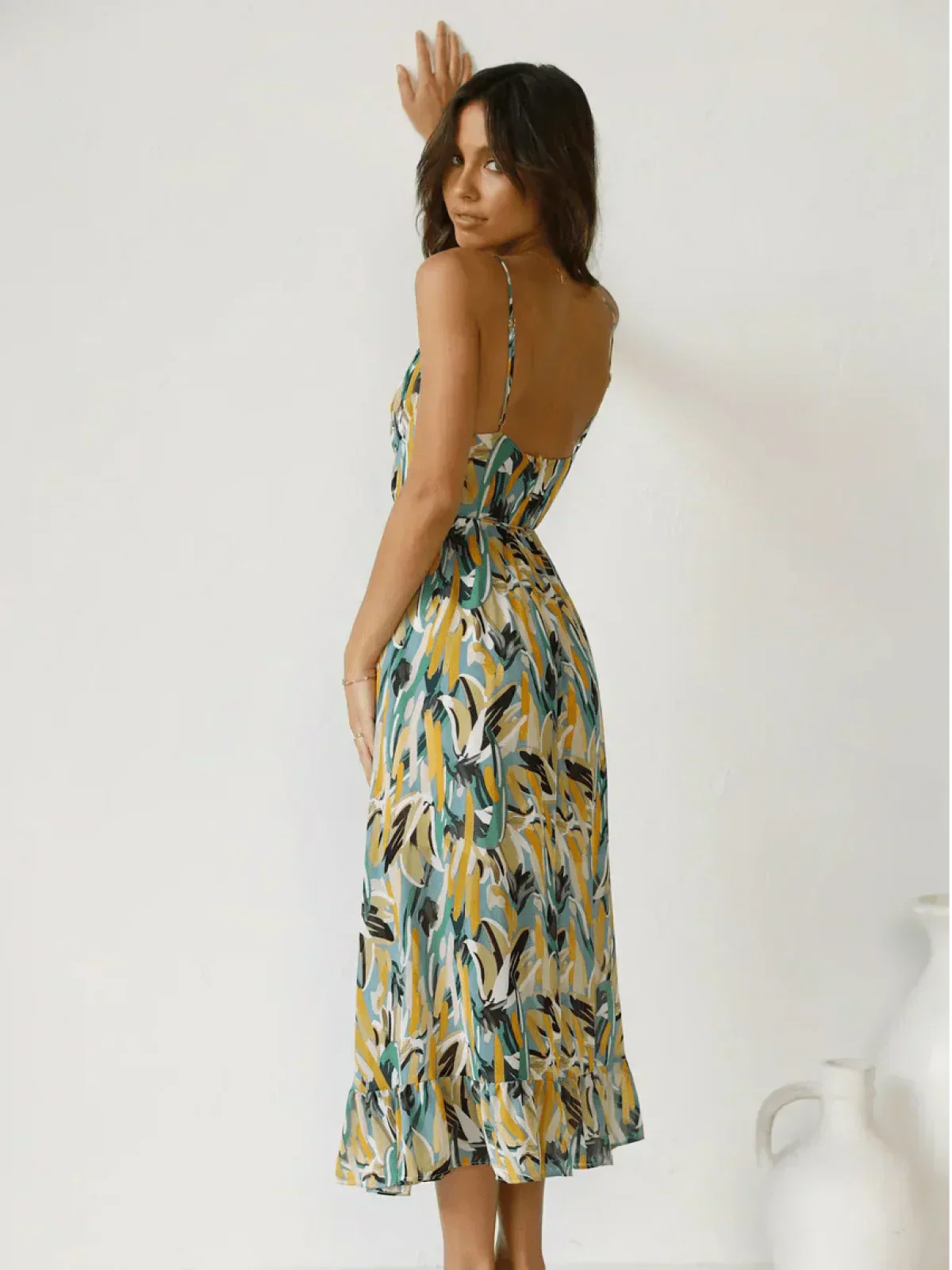 Statement Lorena Premium Chiffon Midi Dress Elevated Occasion Wear