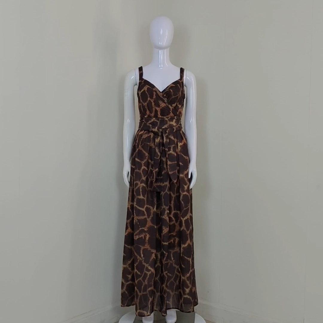 Ella Allover Print Sleeveless Maxi Dress