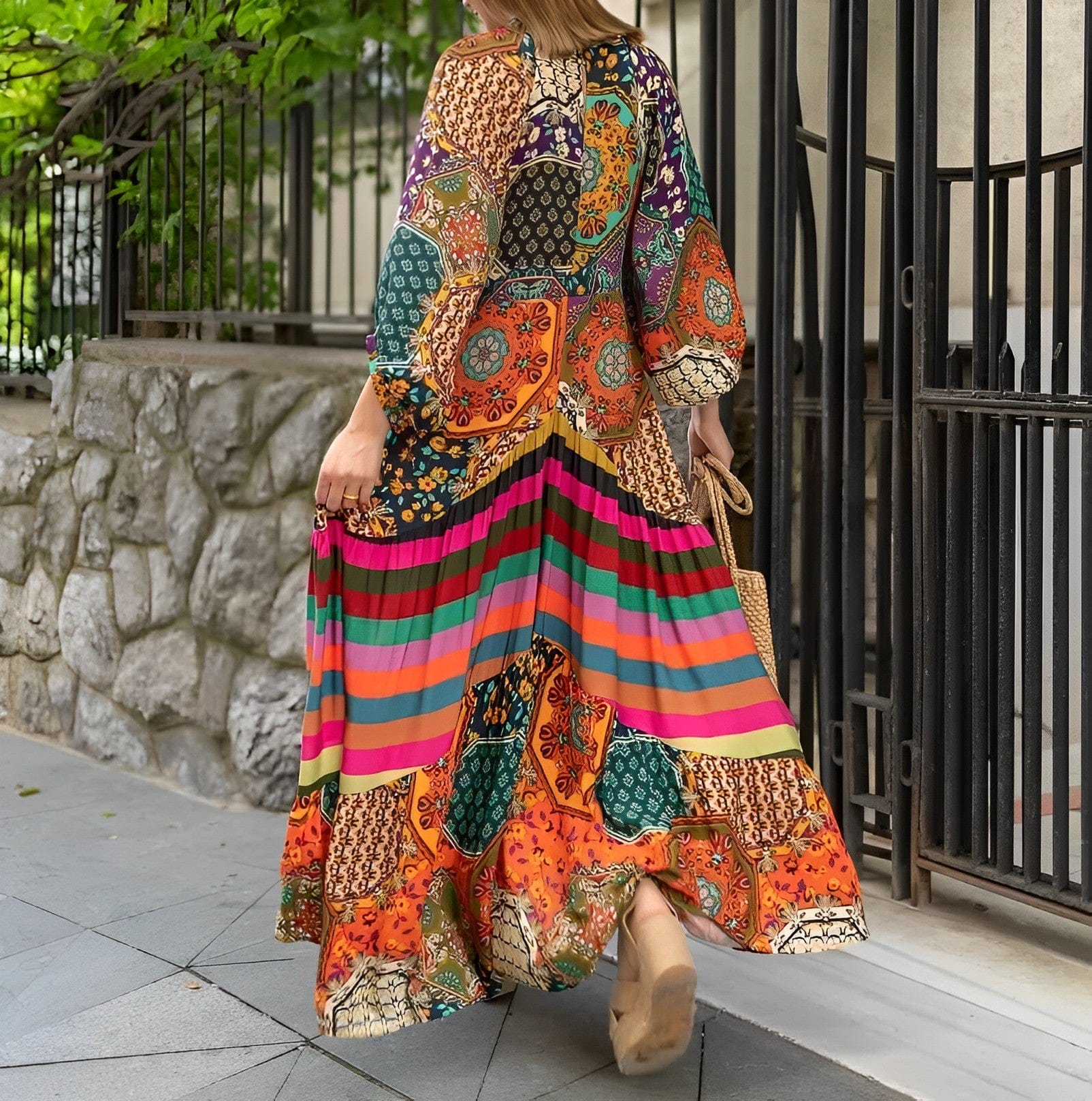 Edith Effortless Bohemian Dress Chic Silhouette Collection