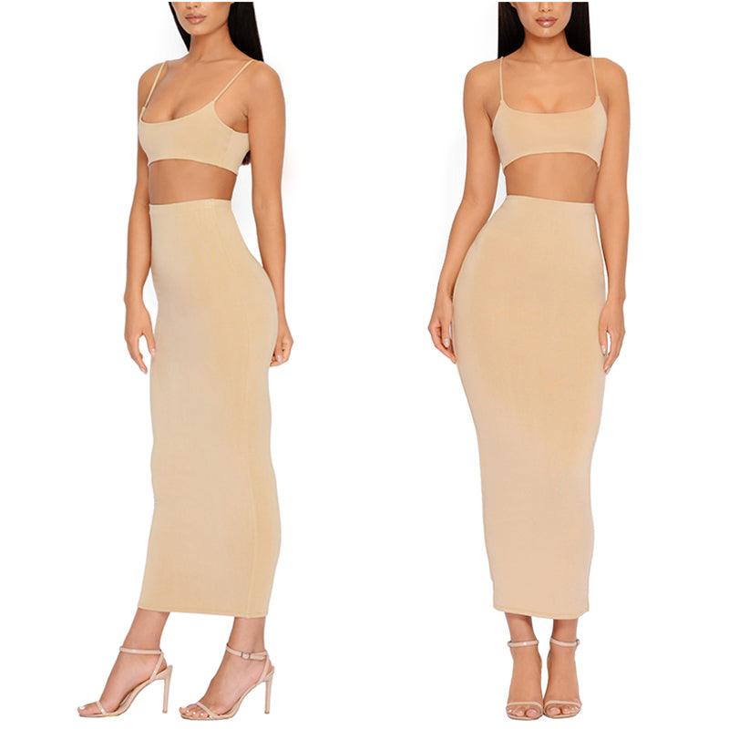 Ellie Bralette Top & Long Skirt Set