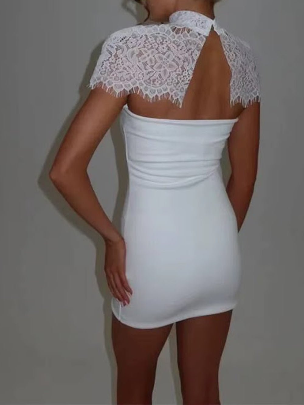 Eloise Lace Yoke Mini Dress