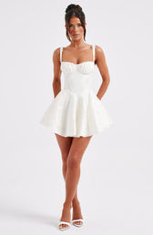 Jacquard Sweetheart Corset Fit and Flare Mini Dress 13
