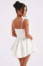 Jacquard Sweetheart Corset Fit and Flare Mini Dress 12