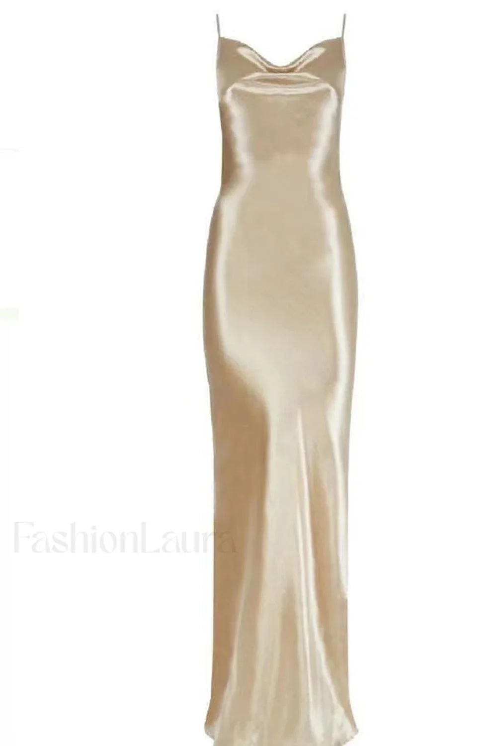 Emily Metallic Stylish Gold Maxi Dress