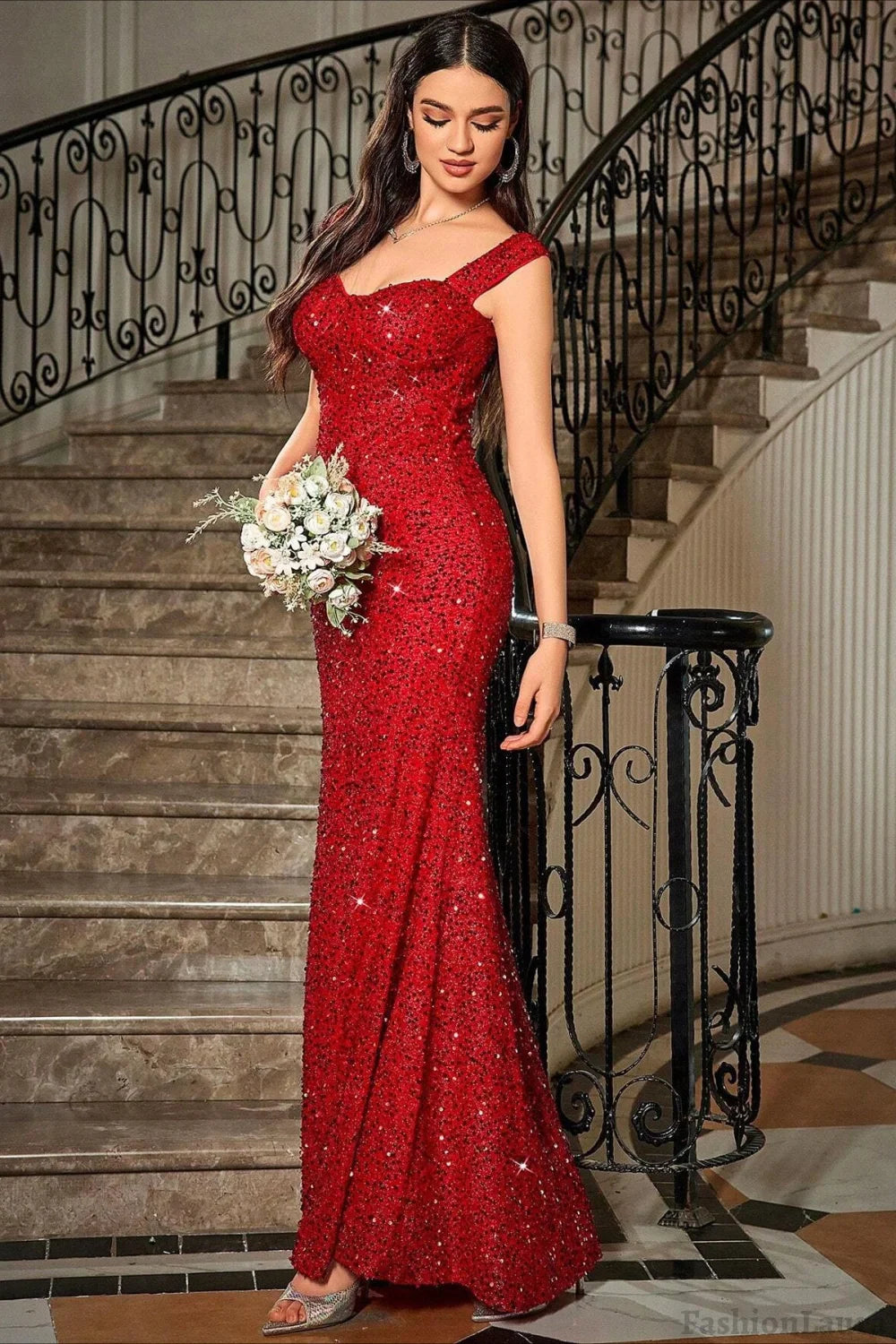 Empire Waist Slip Maxi Formal Dress