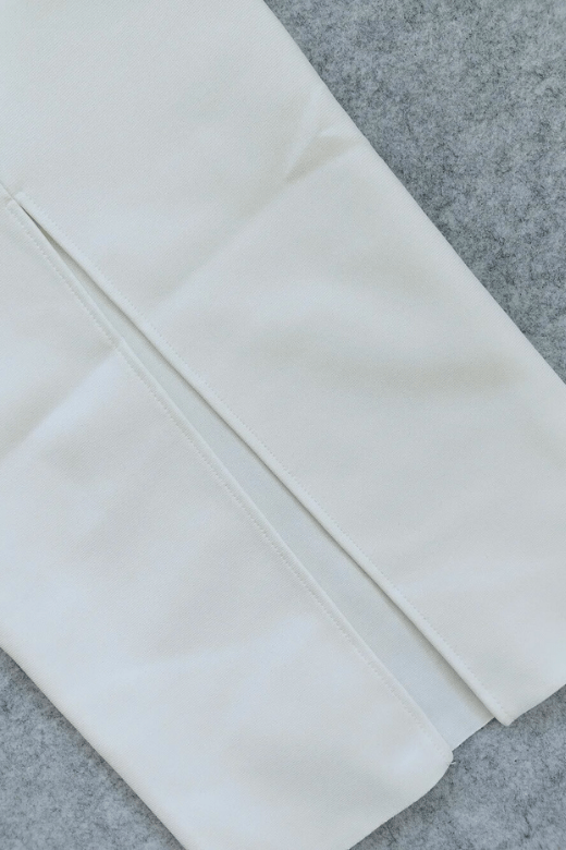 Erin Bandage Maxi Dress - White Pearl
