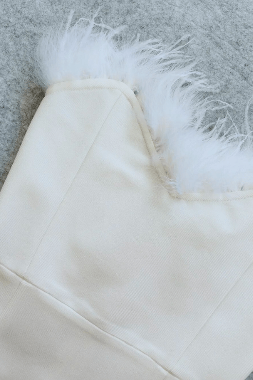 Erin Bandage Maxi Dress - White Pearl