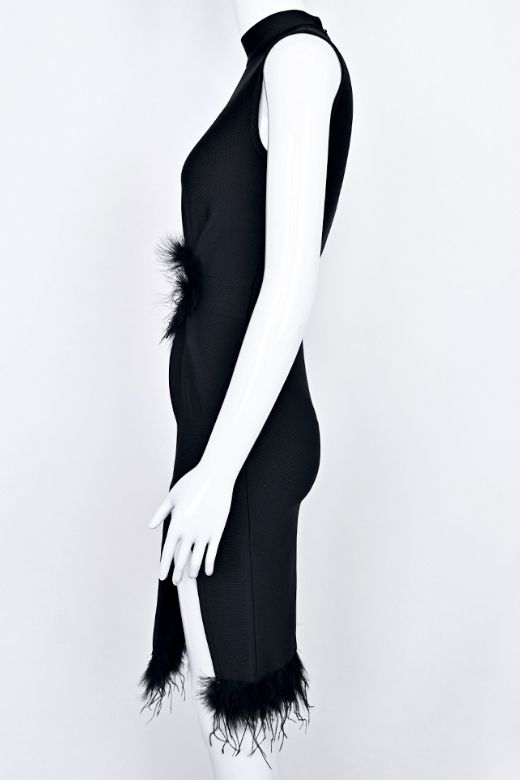 Erin High Neck Bandage Dress -  Classic Black
