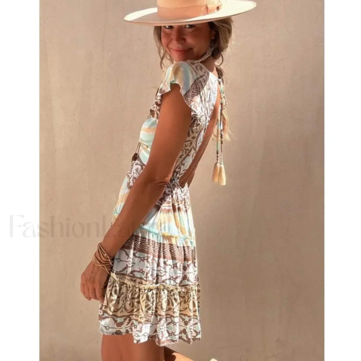 Ethnic Flying-Sleeve Boho Dress