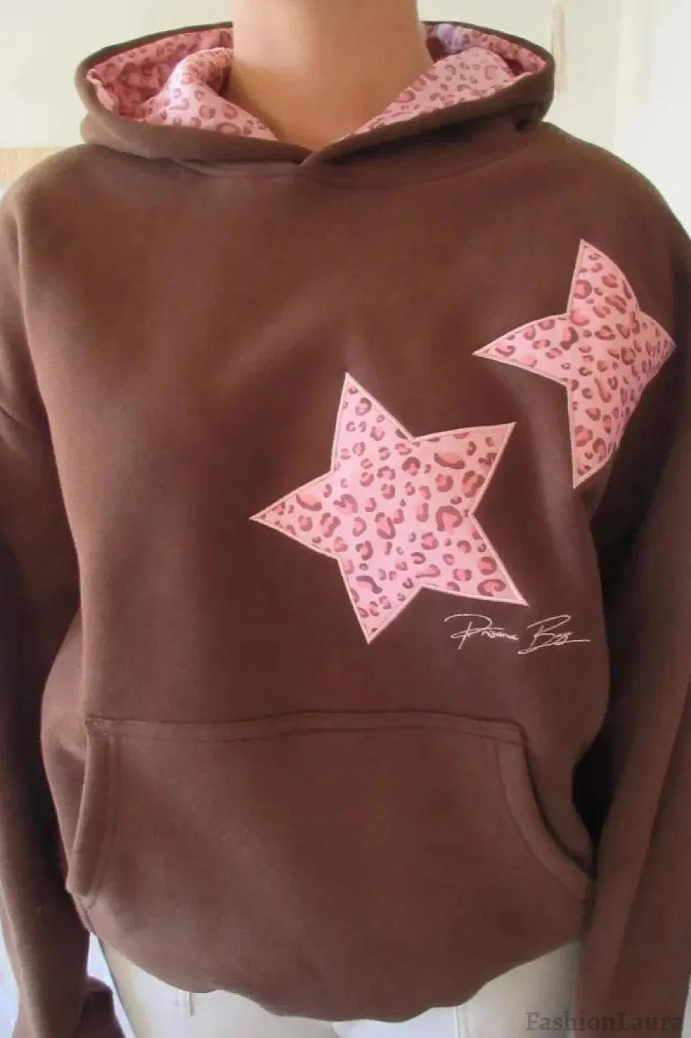 European American Star Embroidered Hooded Hoodie