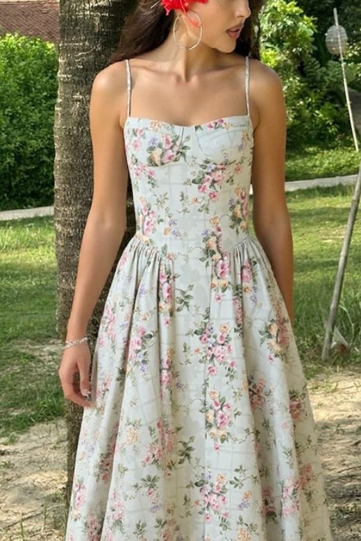 Everly Midi Dress - Mint Green