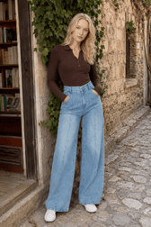 High Waist Straight Leg Jeans