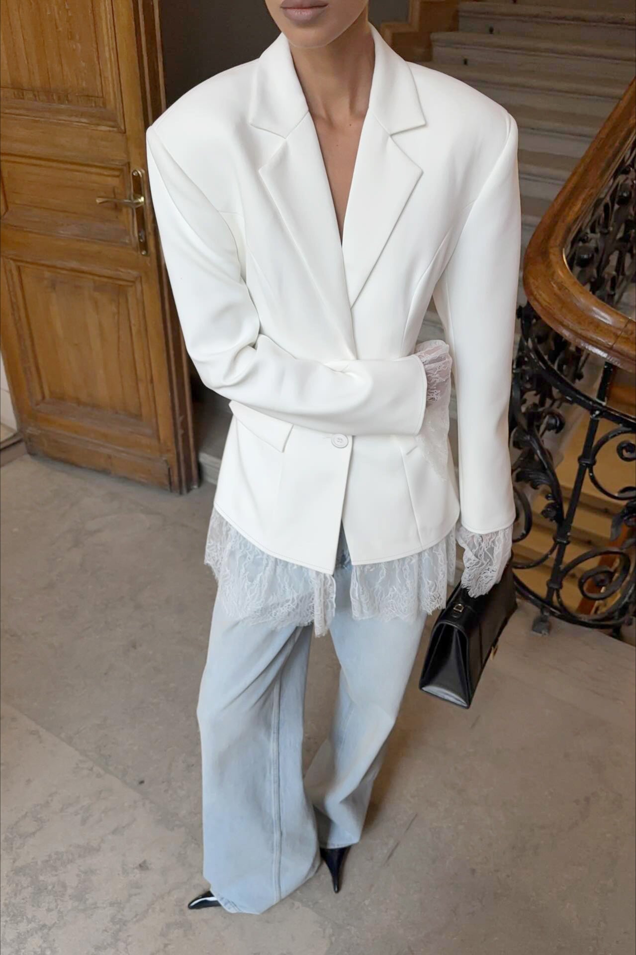 Lace Panel Office Ready Blazer