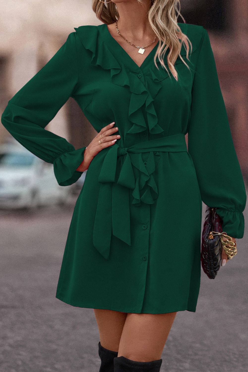 Sara Elegant And Casual Classic Dress with Premium Casual Styling