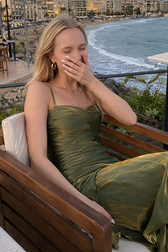 Chiffon Spaghetti Strap Maxi Dress