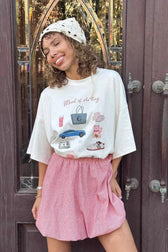 Hand Painted Print Oversized T-Shirt