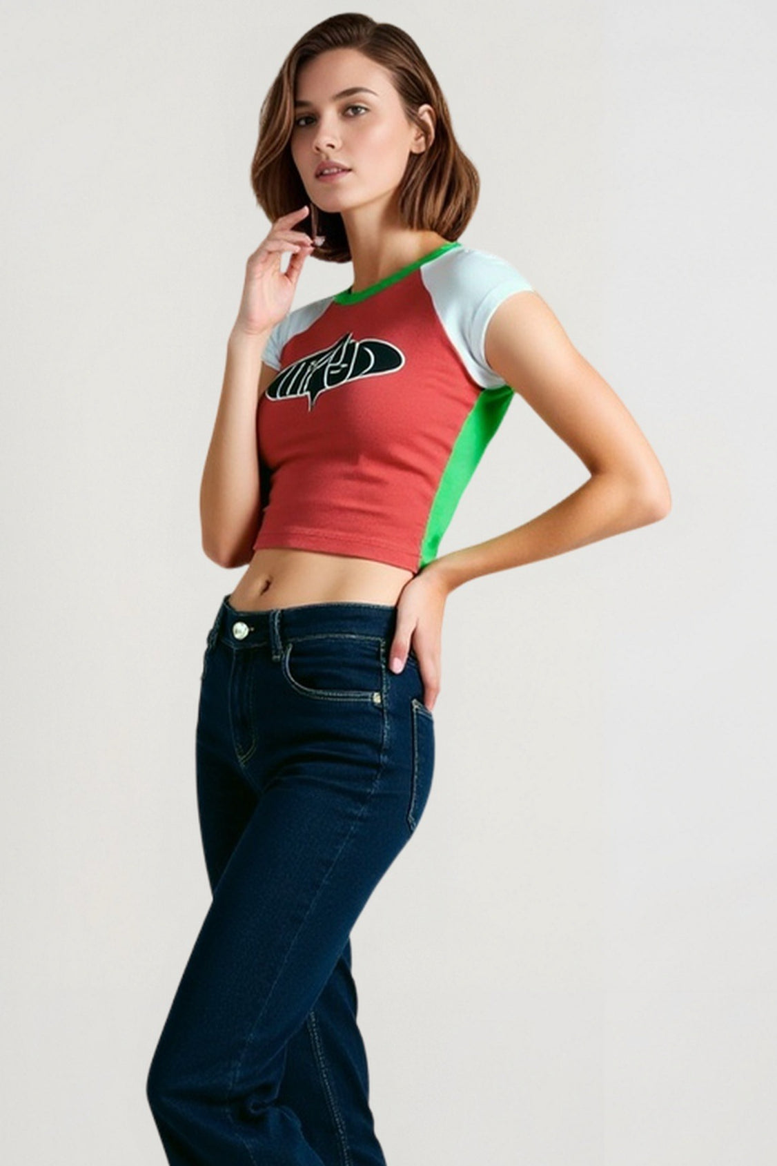 Print Cropped Top