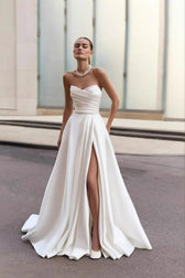 Strapless Maxi Prom Dress