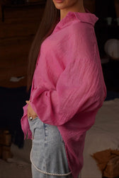 Classic Button Down Long Sleeve Top