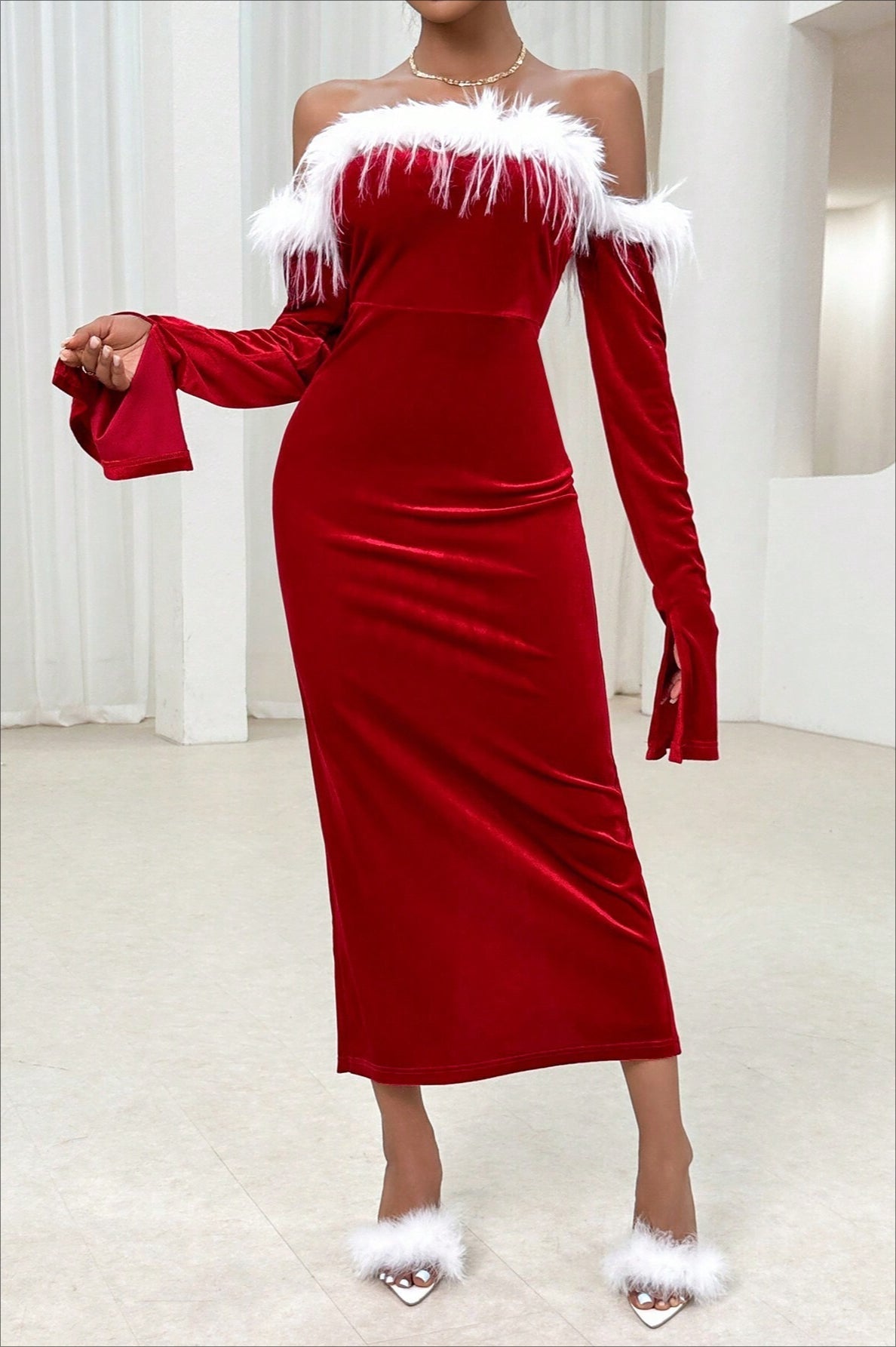 Elegant Velvet Party Dress