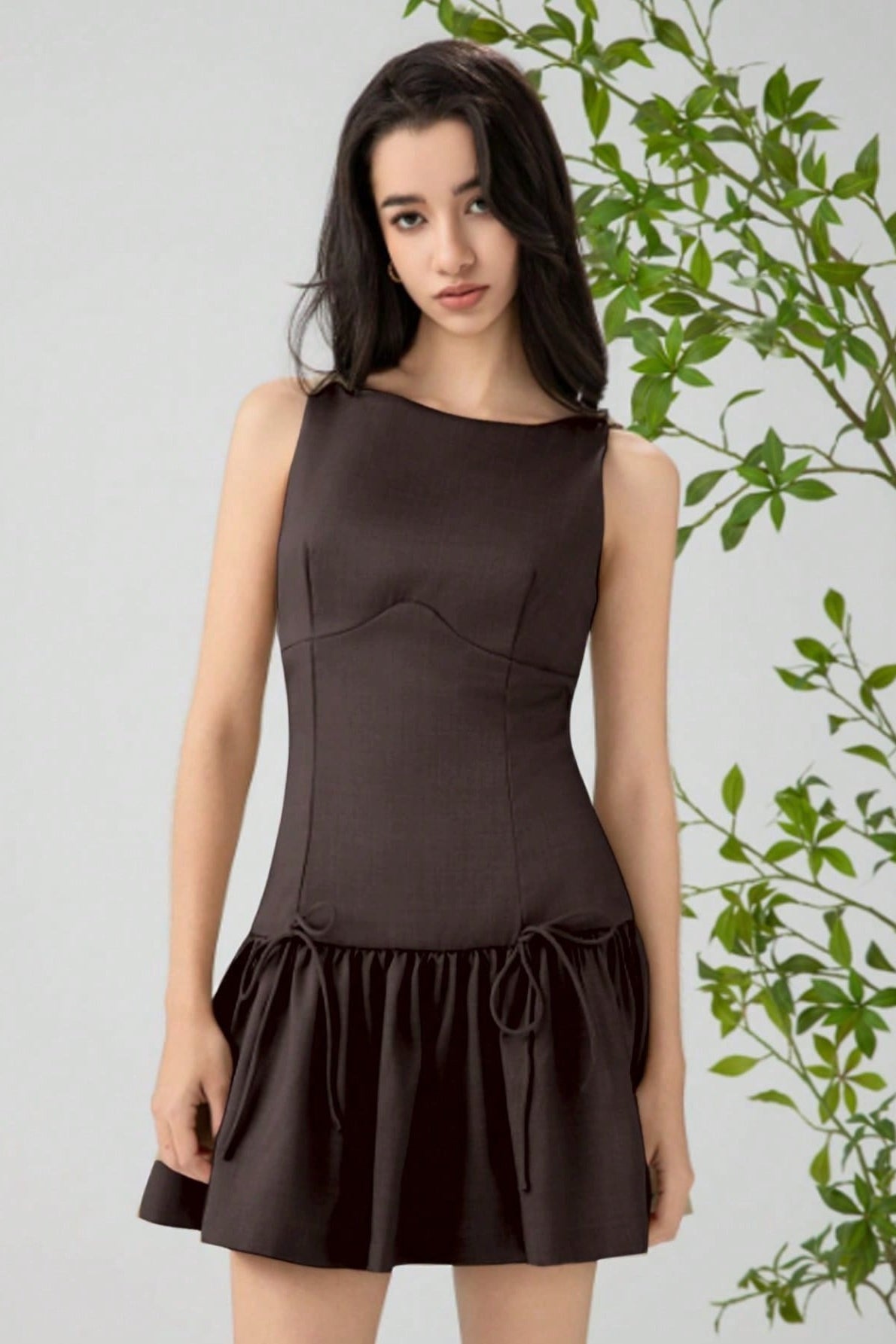 Bow Detail Sleeveless Mini Dress