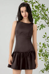 Bow Detail Sleeveless Mini Dress