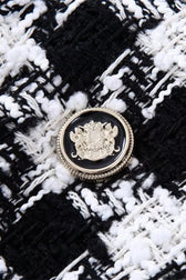 Textured Houndstooth Winter Blazer