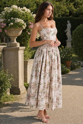 Ditsy Floral Slim Fit Slip Dress