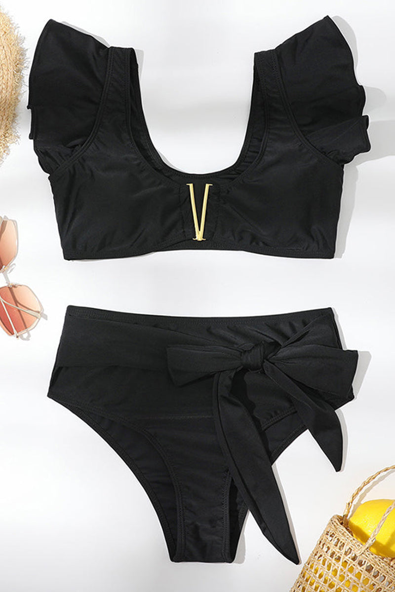 We’re Hawaii Bound Soon Ruffle Bikini Swimsuit