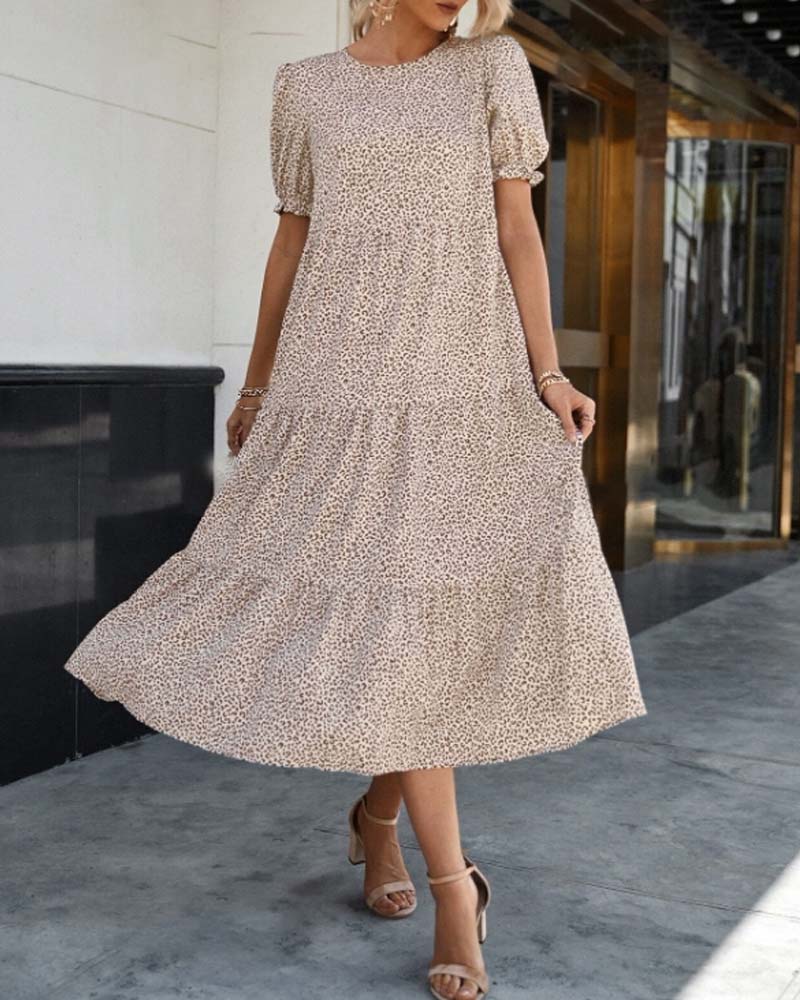 Rosalía Timeless Dress with Puff Sleeves Evening Wear Edit
