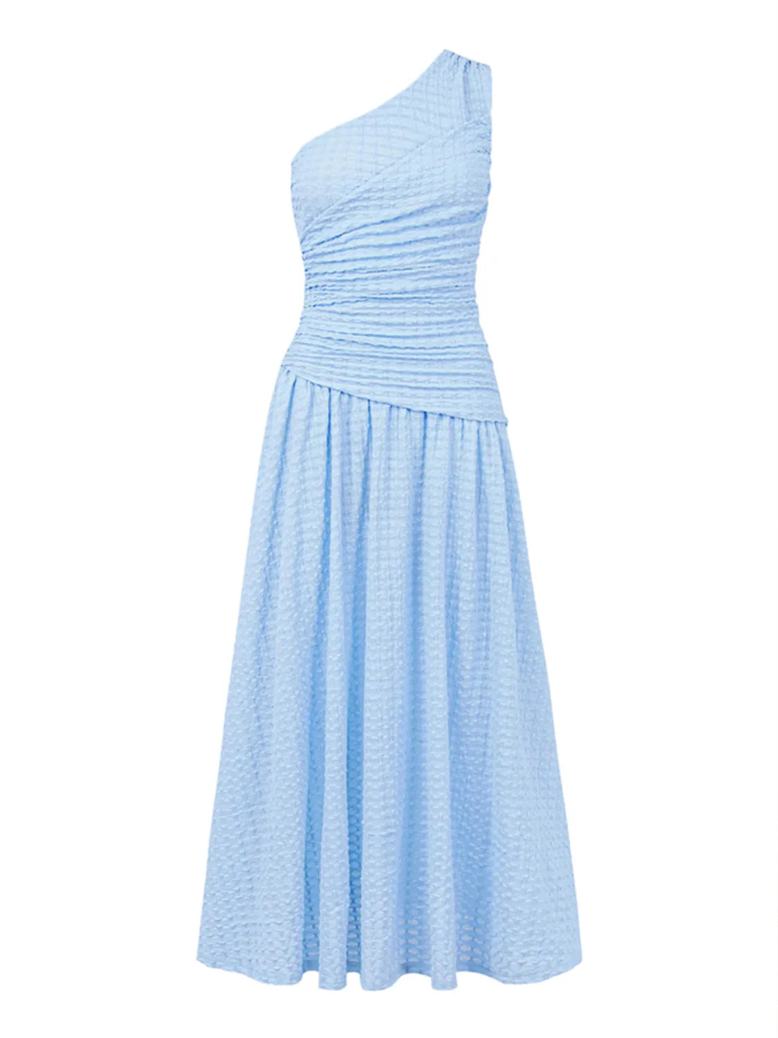 Textured Single Shoulder Dress