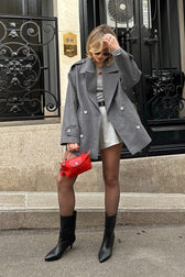 French Office Gray Tweed Blazer
