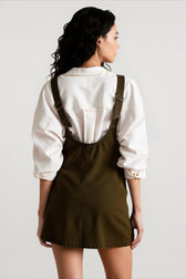 Mini Suspender Denim Dress